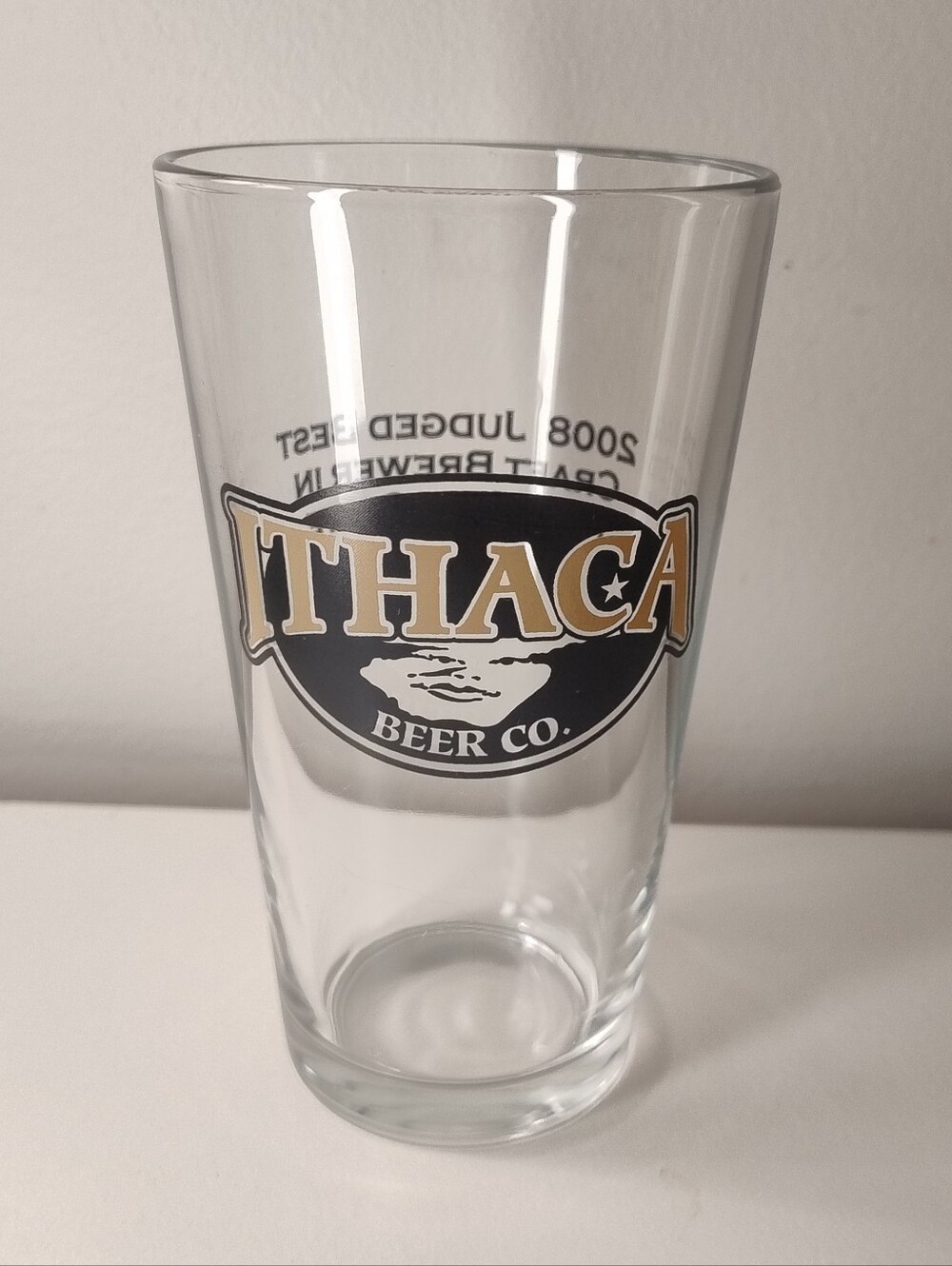Ithaca Beer co. Pint Beer Glass